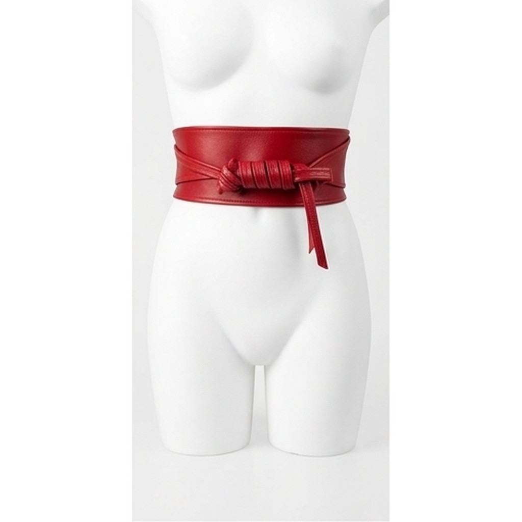 leather obi belt, leather wrap obi belt, leather waist obi belt
