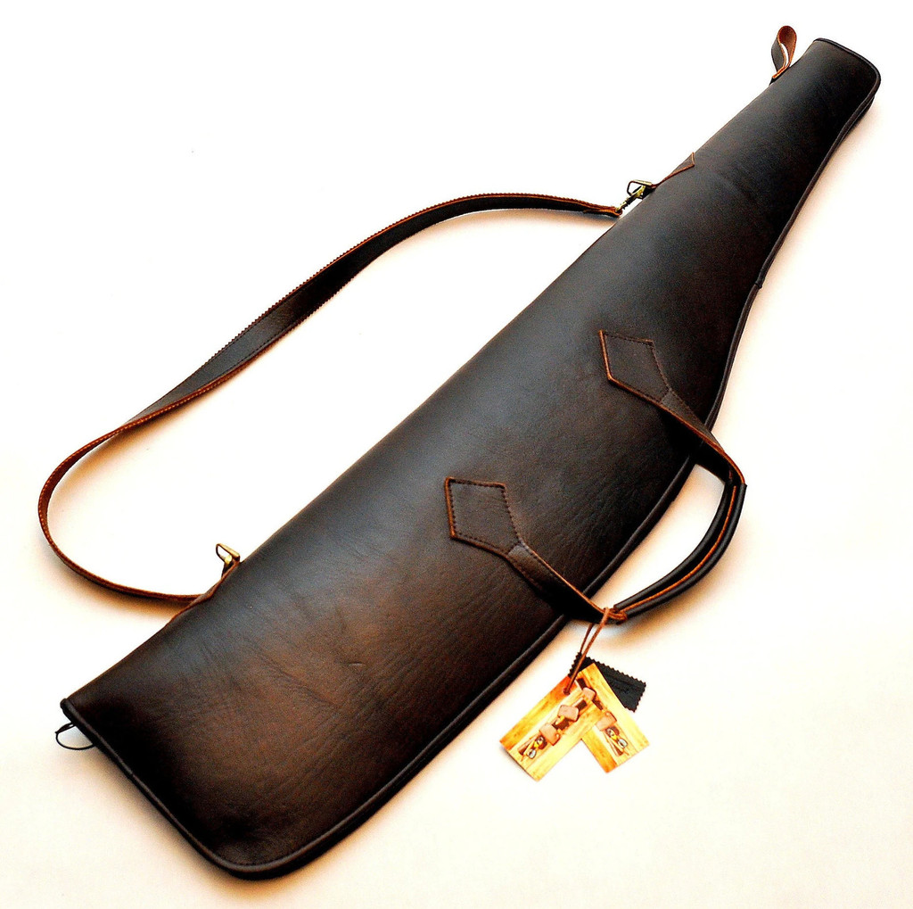 leather rifle case, leather shotgun case, leather gun case