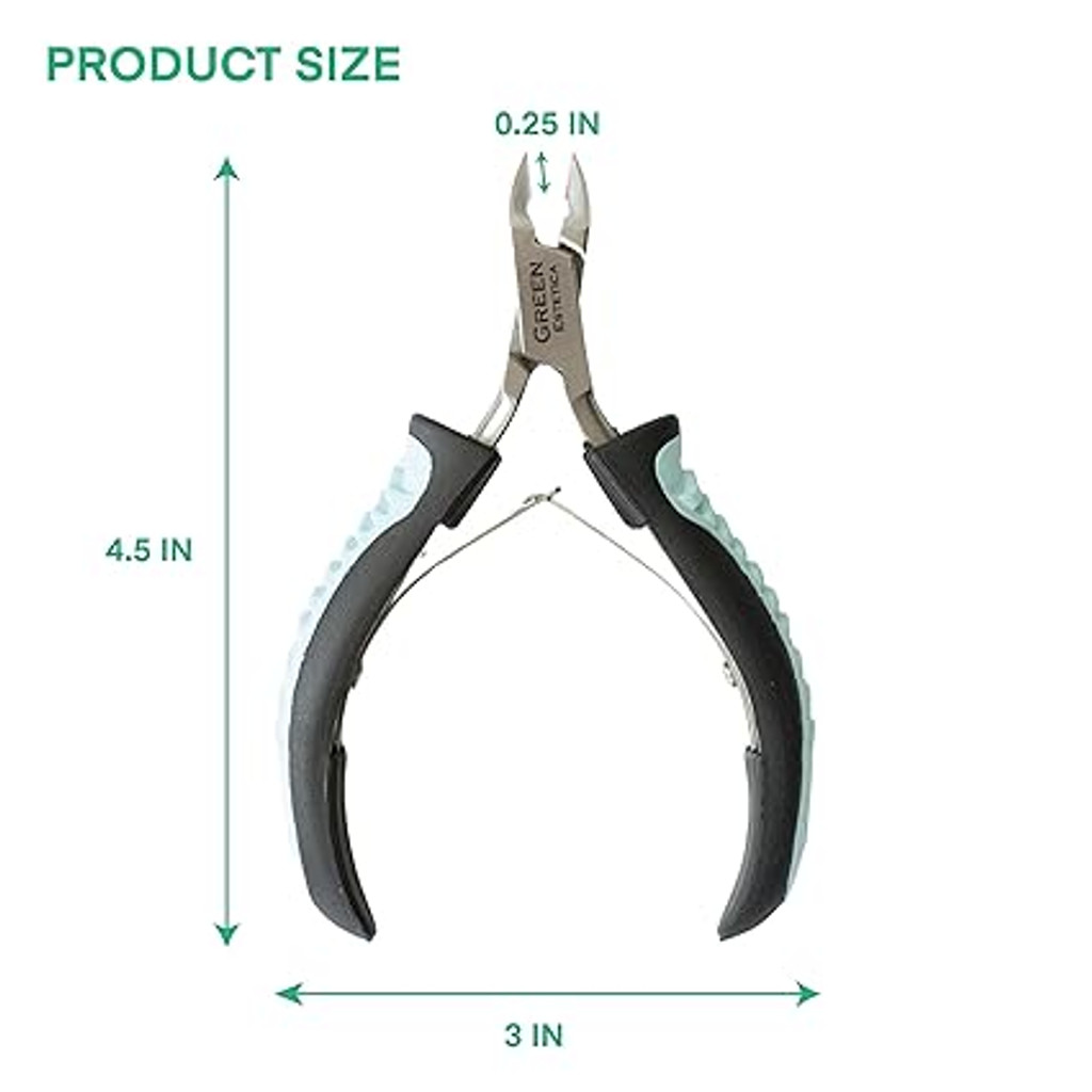 Stainless Steel Cuticle Nipper with Non-Slip Grip, black cuticle trimmer, cuticle cutter