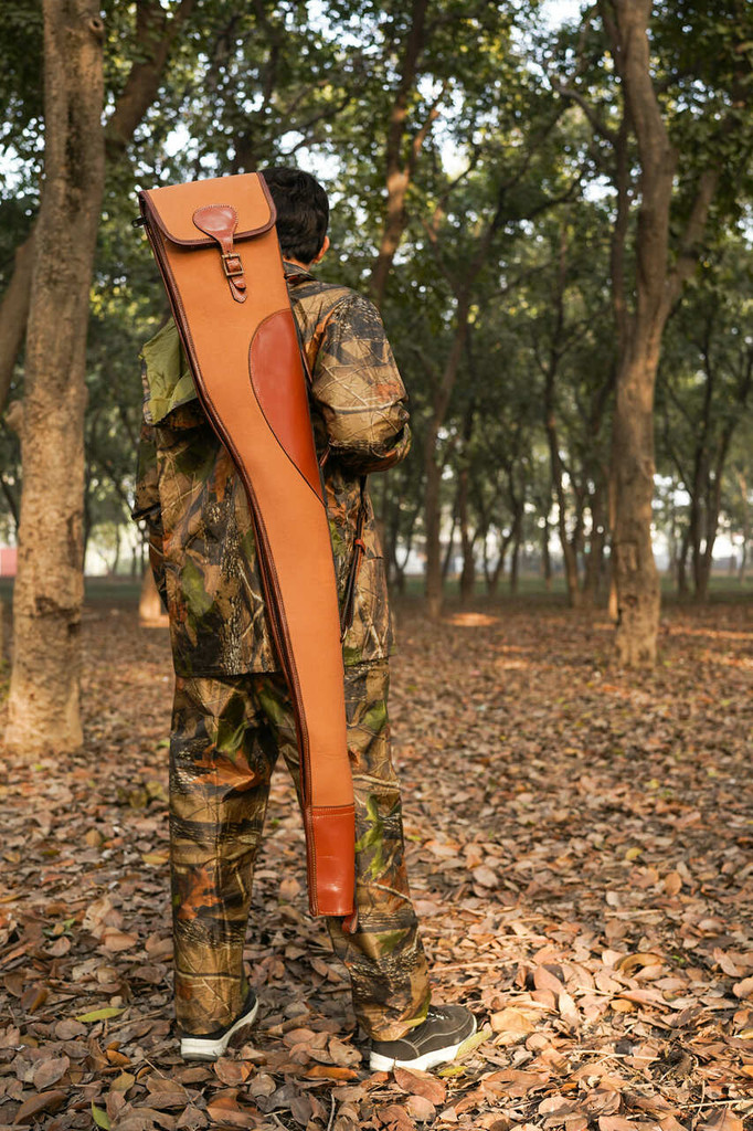 leather shotgun case, leather rifle case, leather gun case