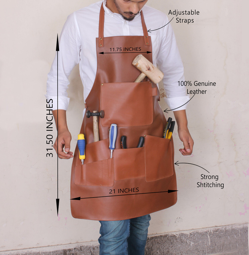 leather aprons, leather woodworking apron, leather blacksmith apron, leather welding apron, leather chef apron, leather bbq apron, leather bartender apron