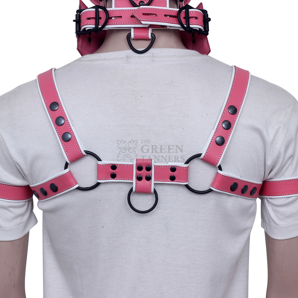 leather face muzzle, leather bdsm muzzle, leather head harness, leather harness