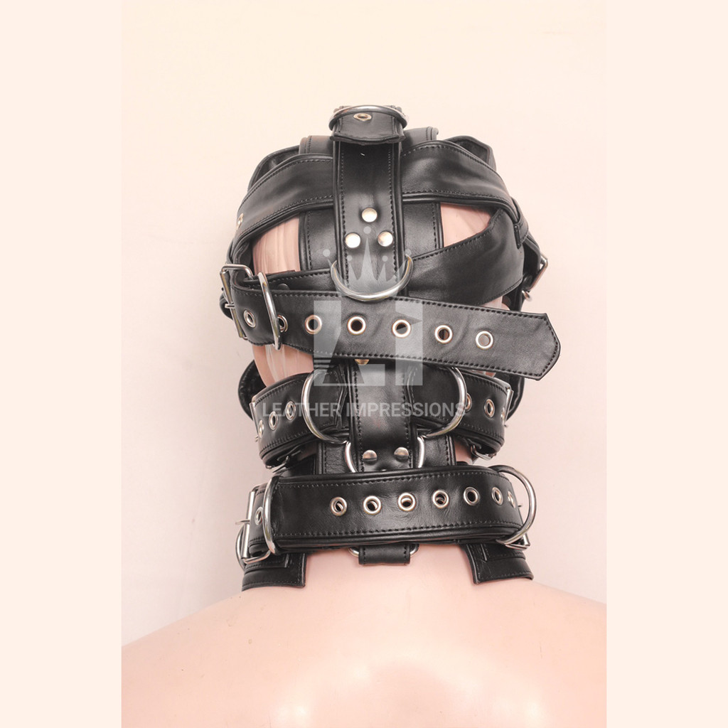 leather muzzle, leather bondage muzzle