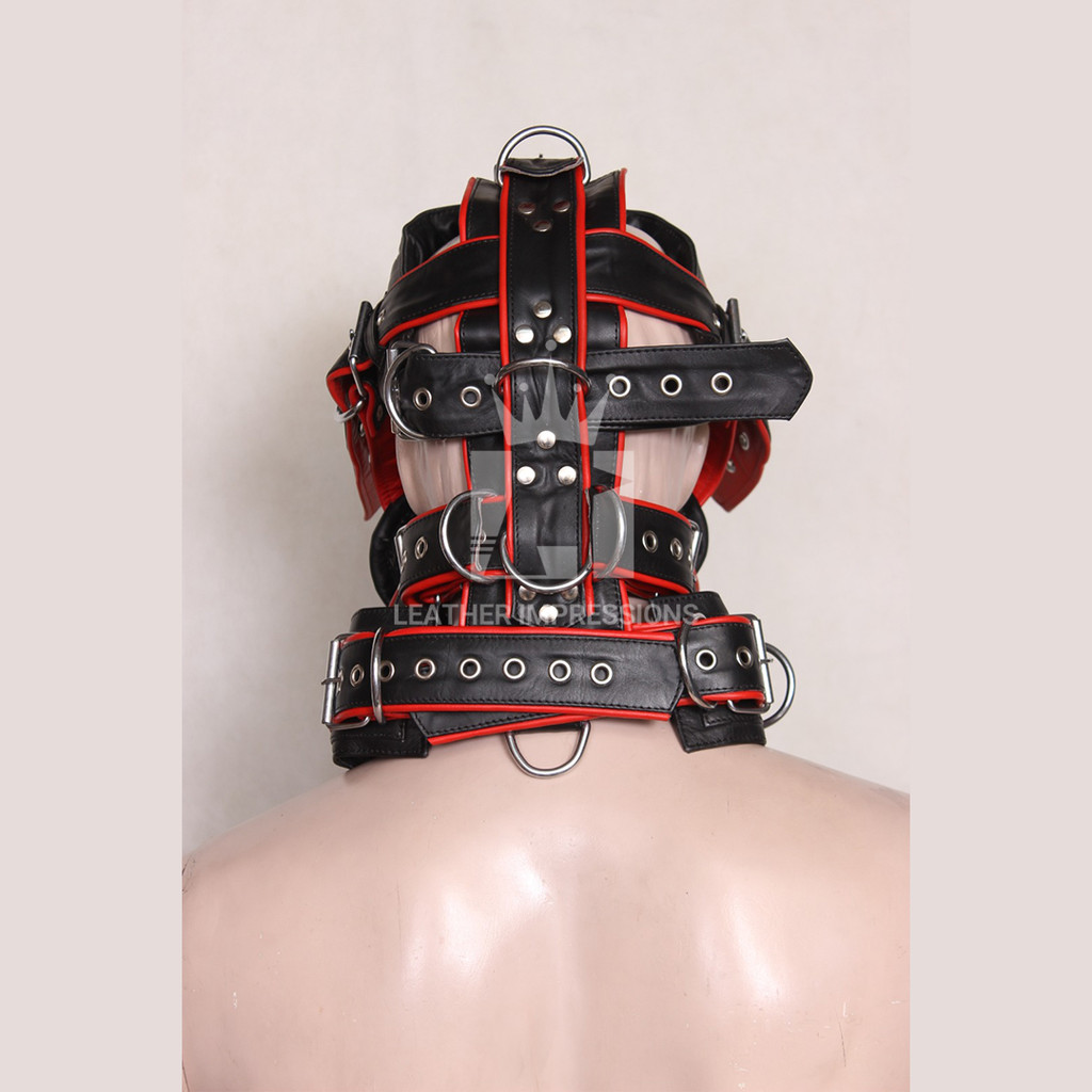 leather muzzle, leather bondage muzzle, gay leather muzzle, leather muzzle restraint