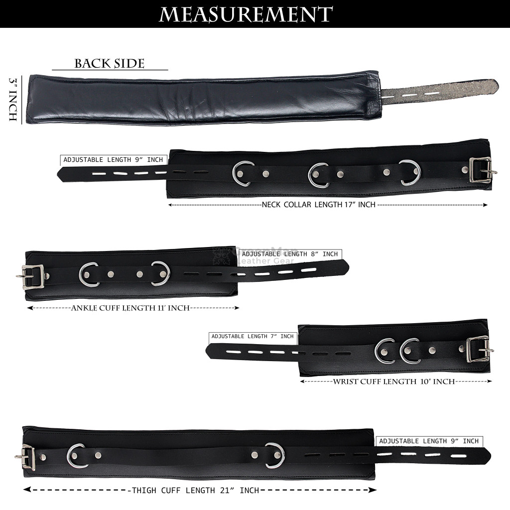 leather handcuffs, leather cuffs, leather bondage cuffs
