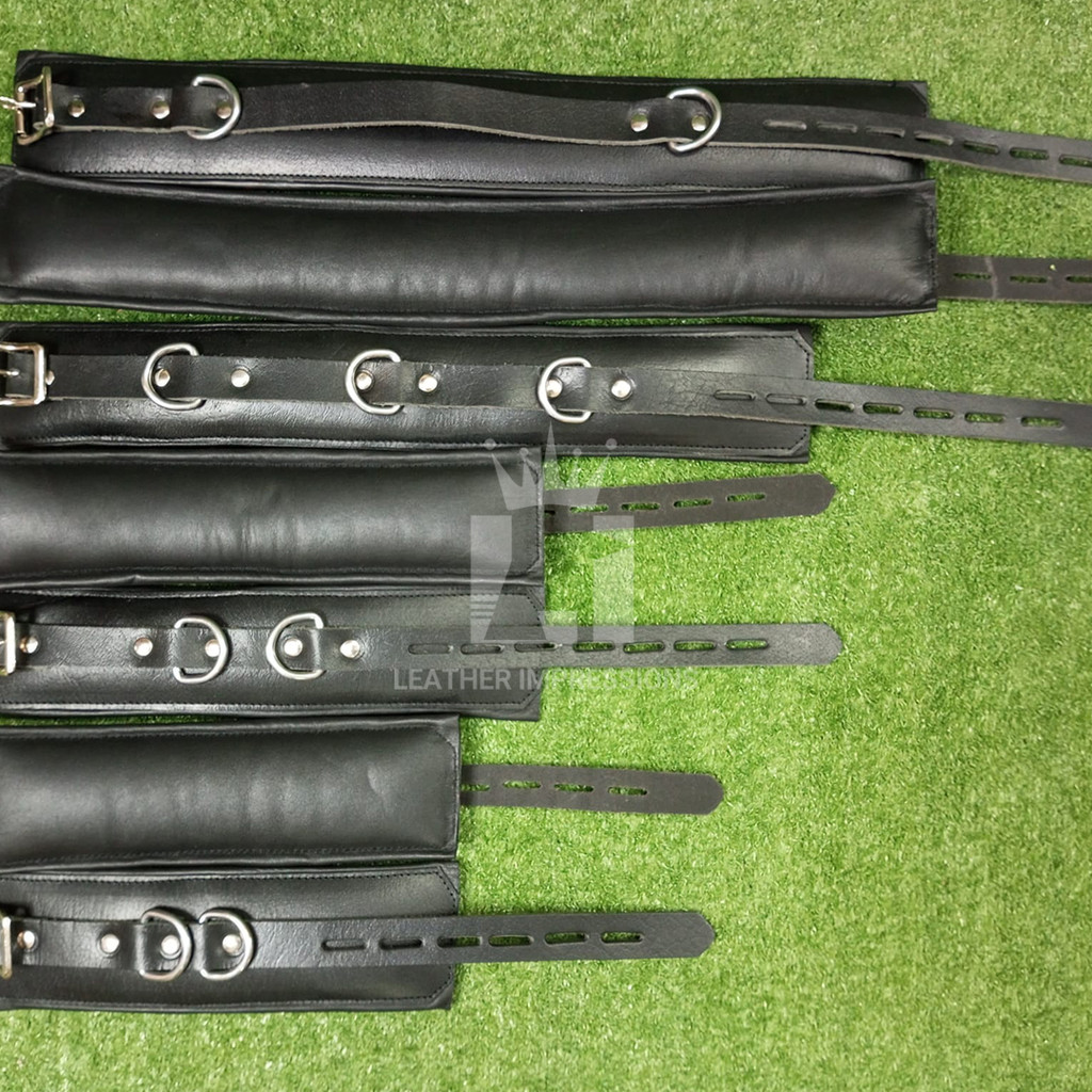 leather handcuffs, leather cuffs, leather bondage cuffs