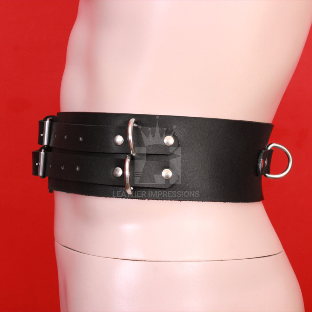 leather bondage belts, leather restraints belts, black leather belts