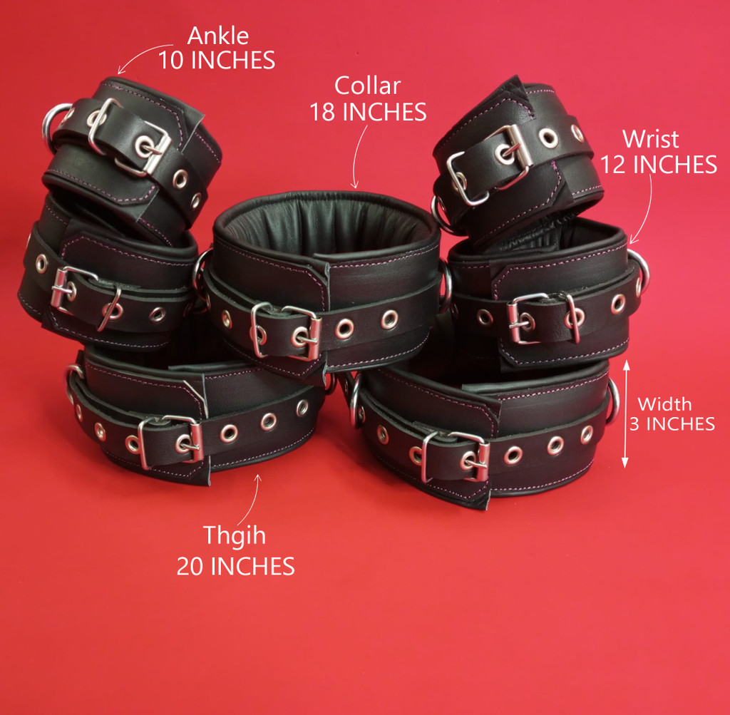 leather handcuffs, leather cuffs, leather bondage cuffs, black bondage handcuffs