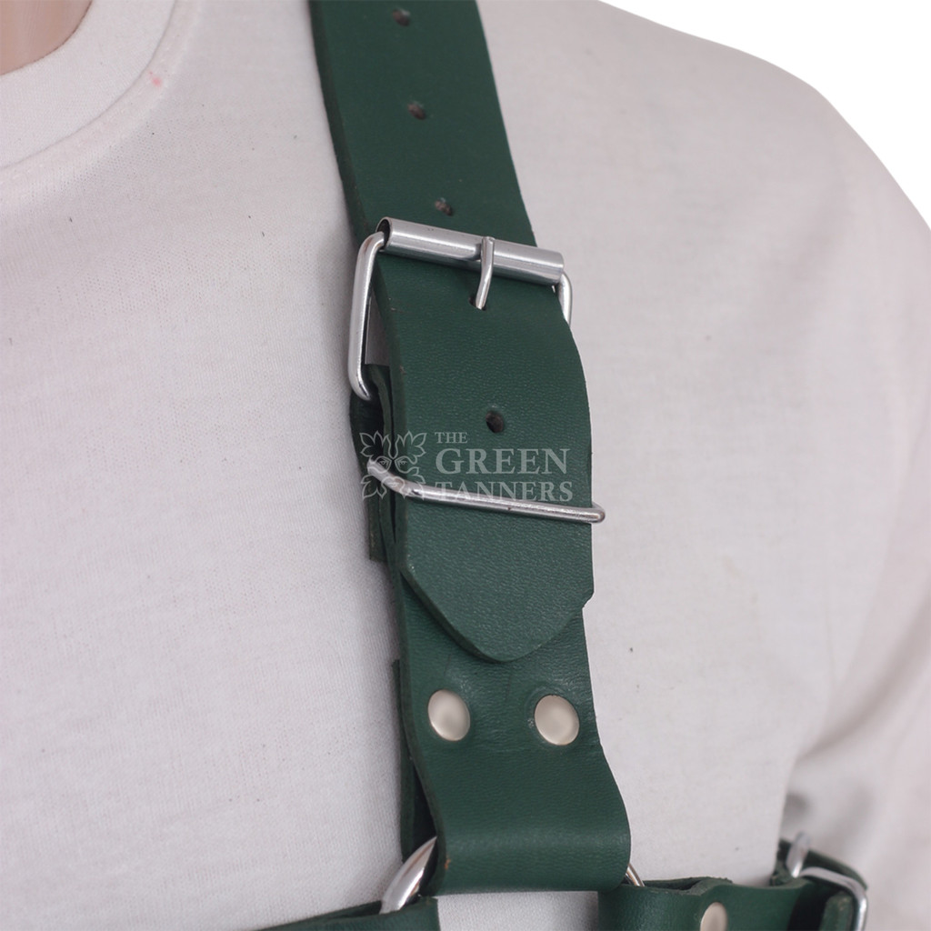 leather harness, leather bondage harness, leather h harness with buckles