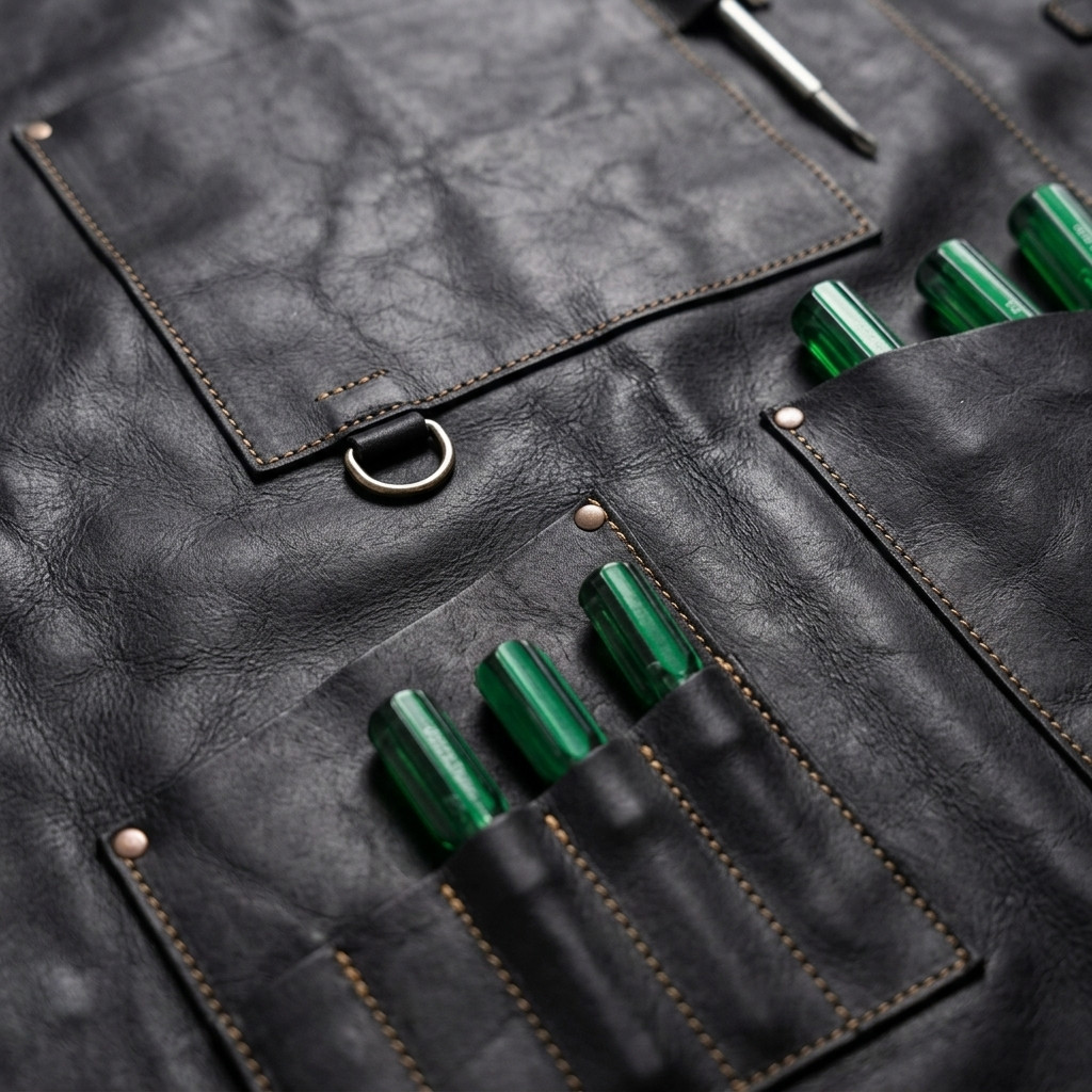 leather welding apron, leather woodwork apron, leather carpenter apron, leather blacksmith apron, leather butcher apron