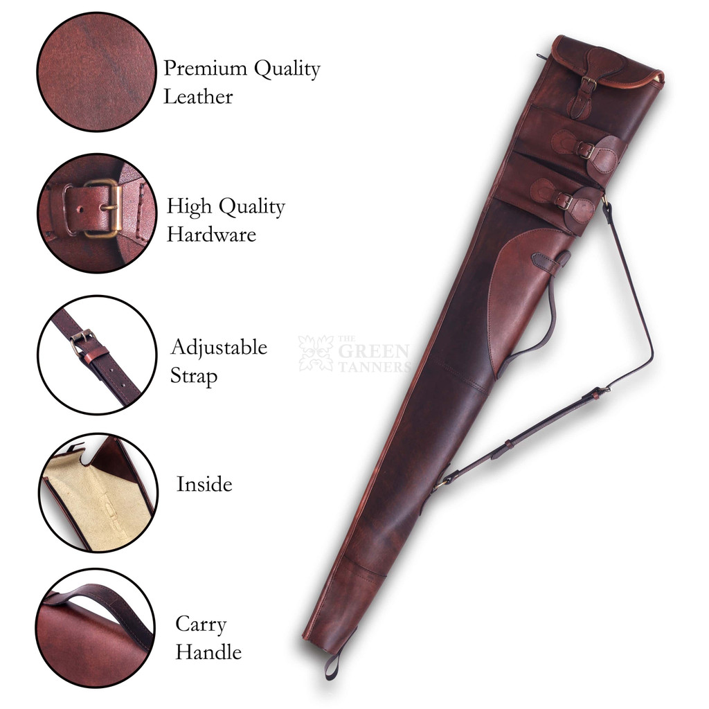 shotgun case, leather shotgun case, shotgun cover, leather shotgun cover, gun cover, premium leather gun cover