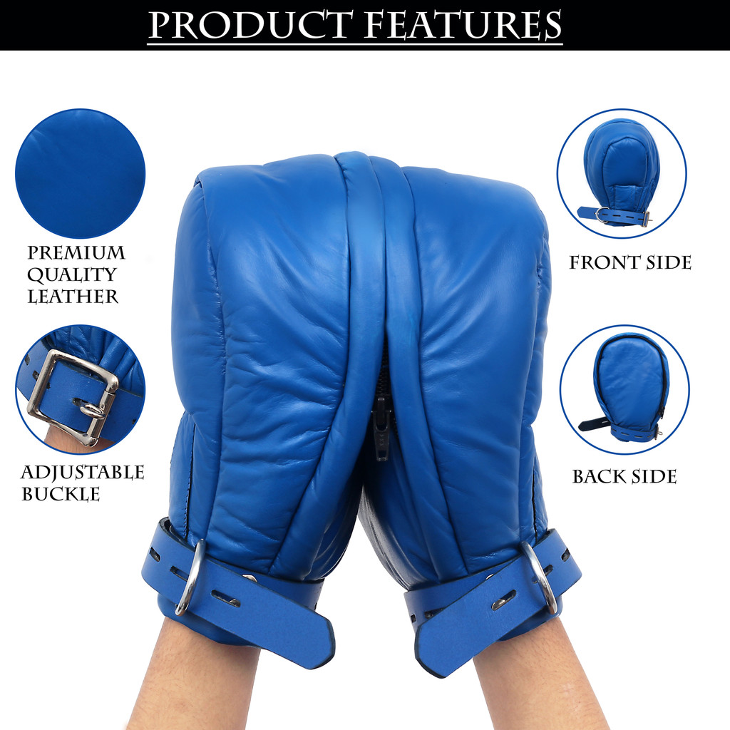 leather bondage mittens