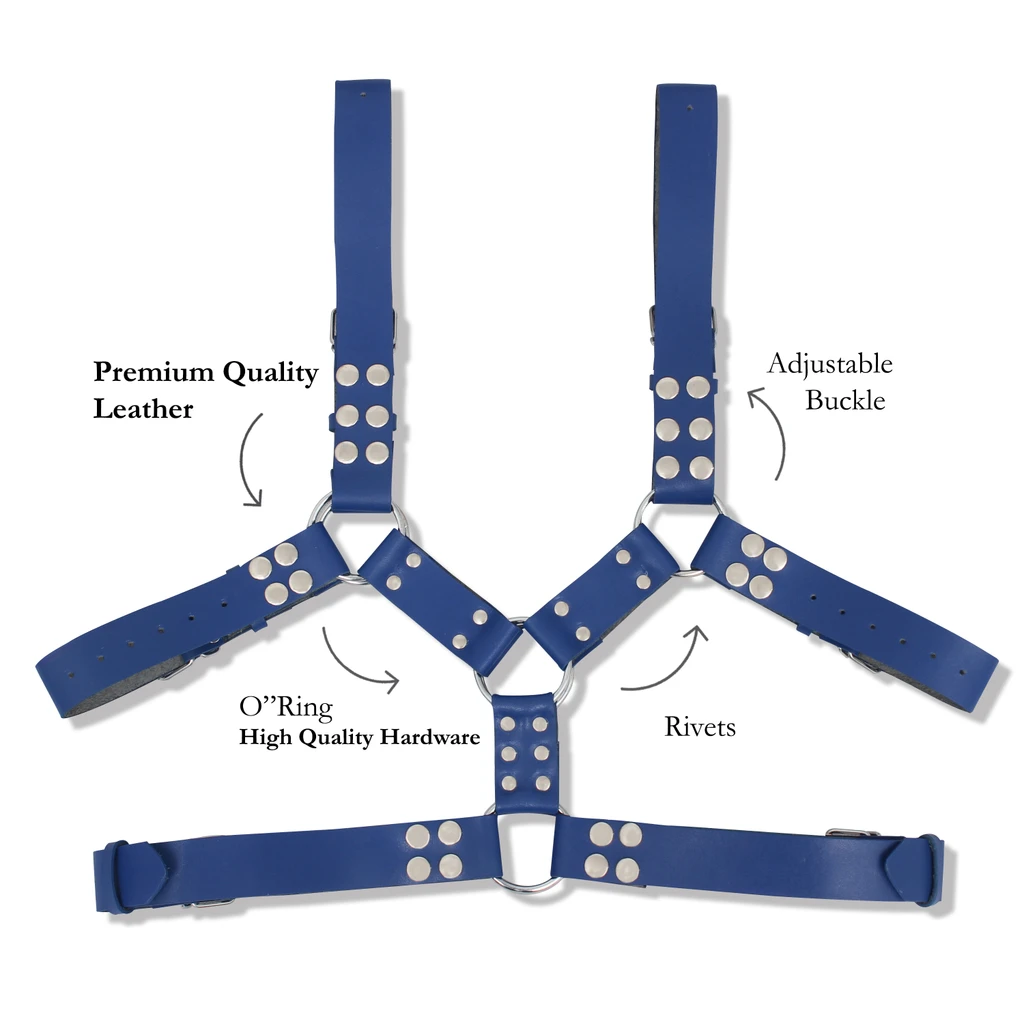 leather bondage chest harness, leather harness