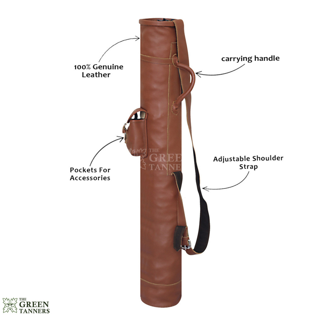 Leather Pencil Golf Bag, Sunday Golf Bag, Golf Pencil Bag