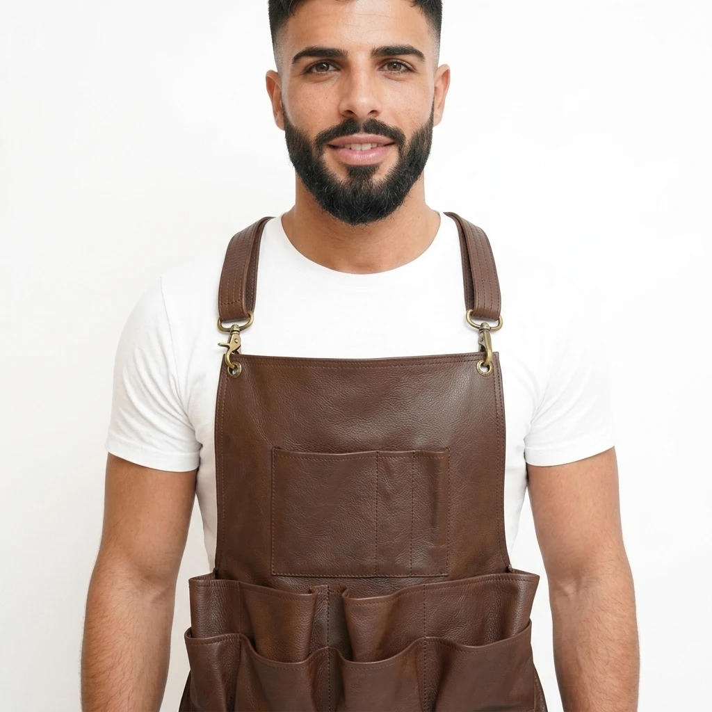 leather welding apron, leather woodwork apron, leather carpenter apron, leather blacksmith apron, leather butcher apron
