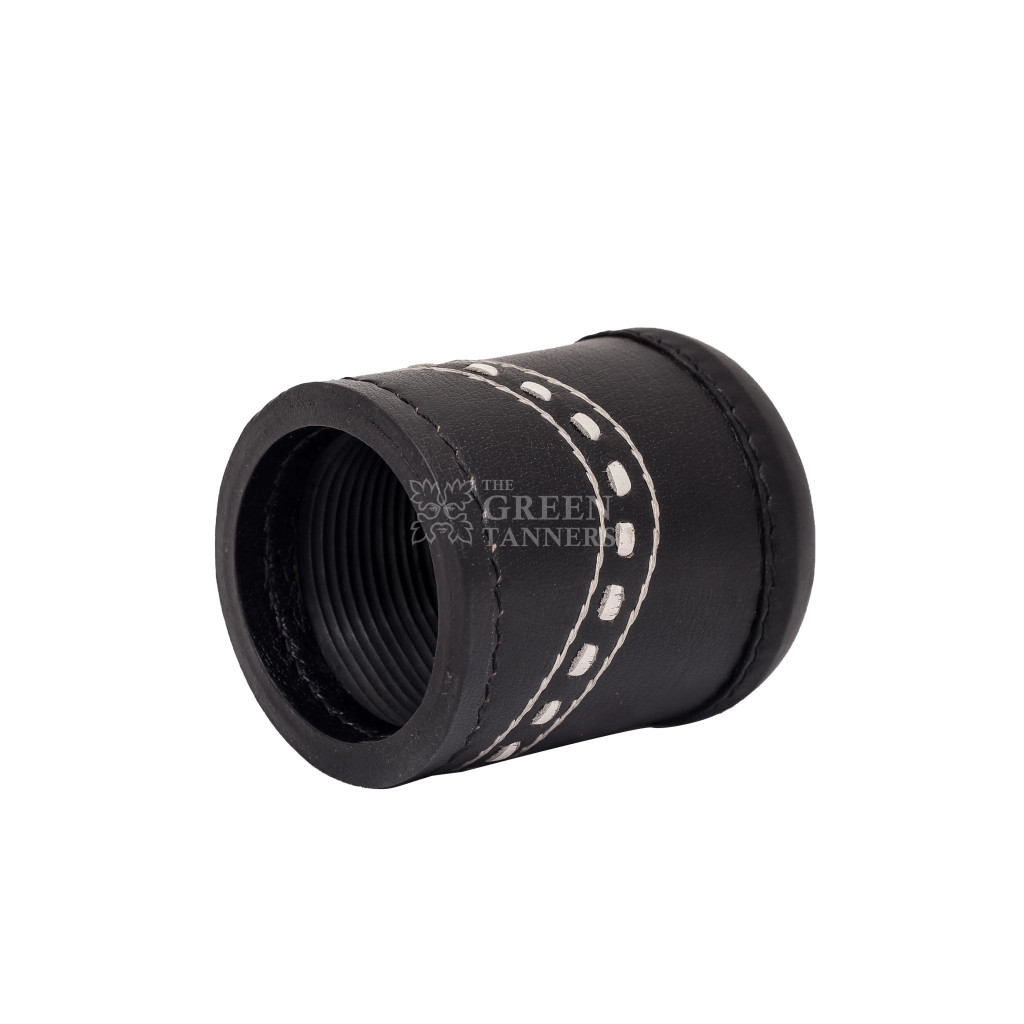 vintage leather dice cup