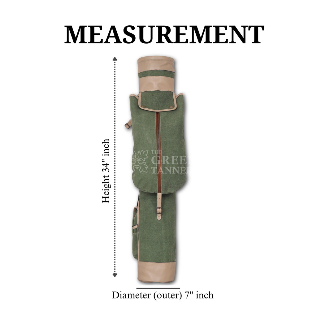 Premium Waxed Canvas Golf Bag  - Measurement Premium Waxed Canvas Golf Bag  - Measurement