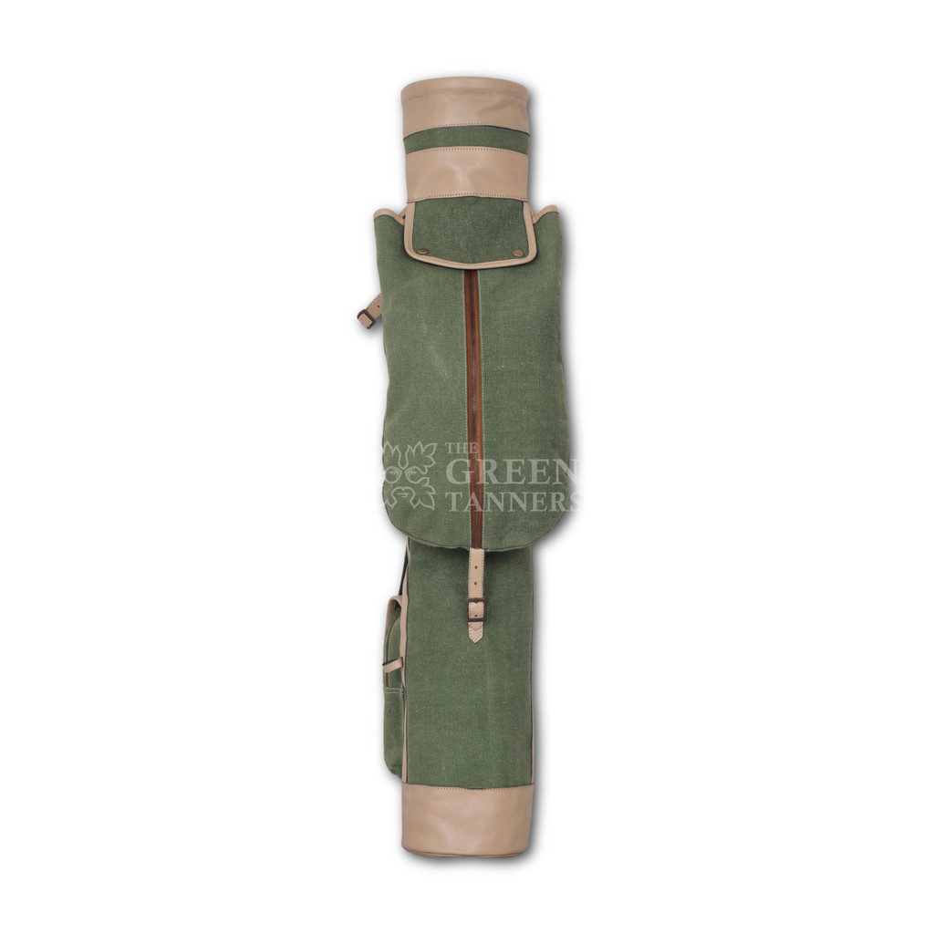 Premium Waxed Canvas Golf Bag - Front View Premium Waxed Canvas Golf Bag - Front View
