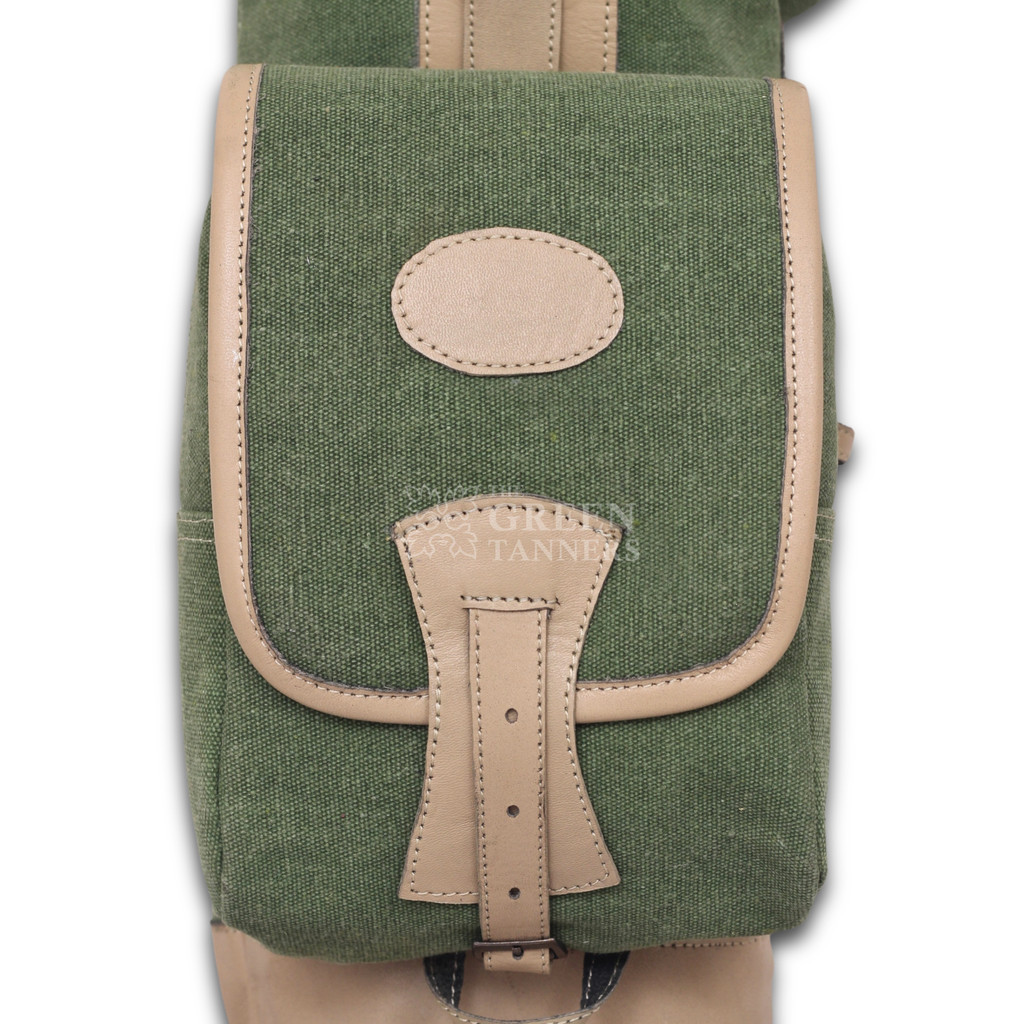 Premium Waxed Canvas Golf Bag - Zoomed View Premium Waxed Canvas Golf Bag - Zoomed View