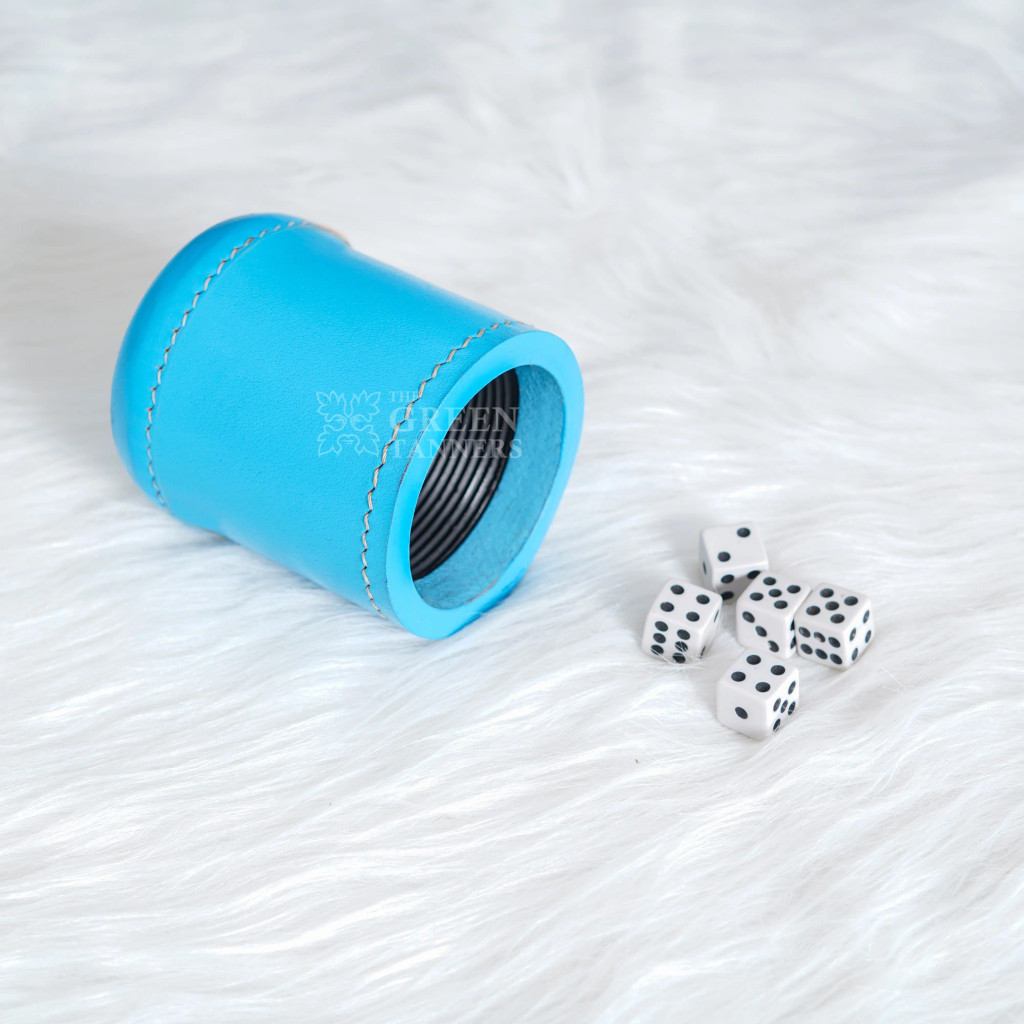 leather dice cups