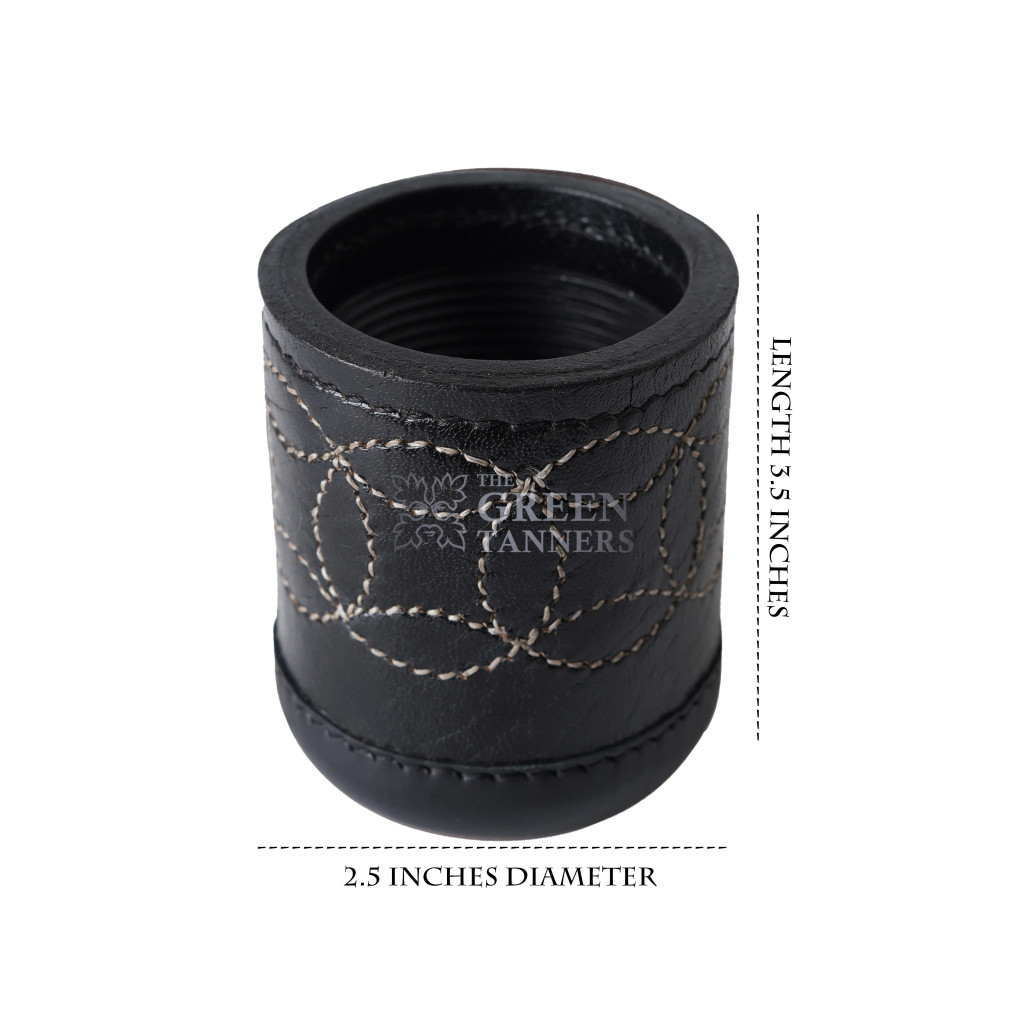 leather dice cup, Dice cup, ribbed interior dice cup
