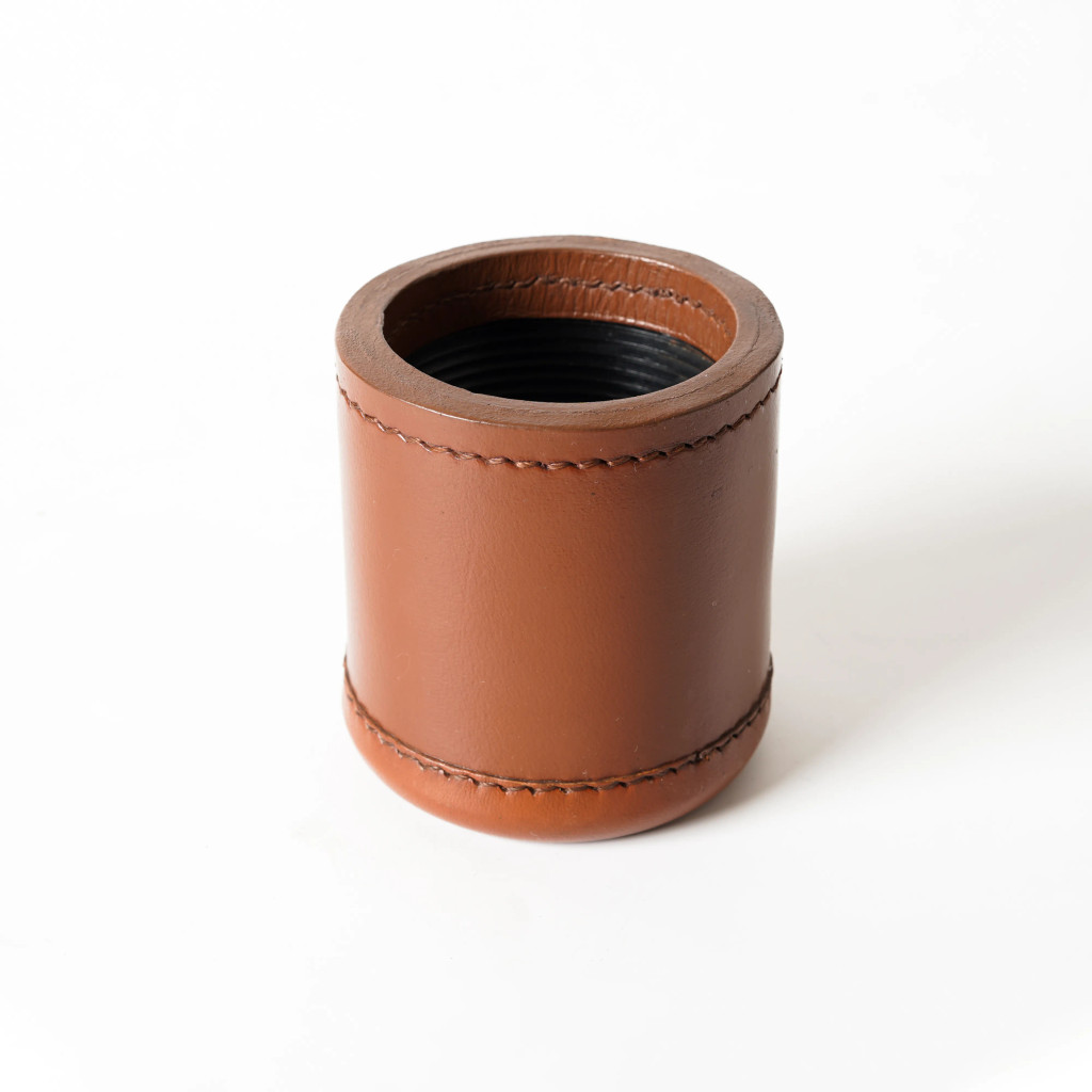 Leather Dice Cups, Brown Dice Cup, Leather Dice Cup