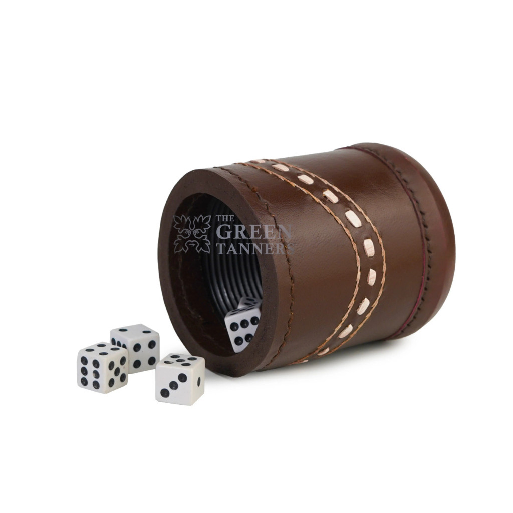 leather dice cup