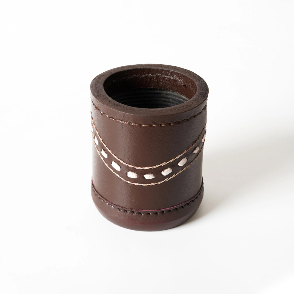 leather dice cup