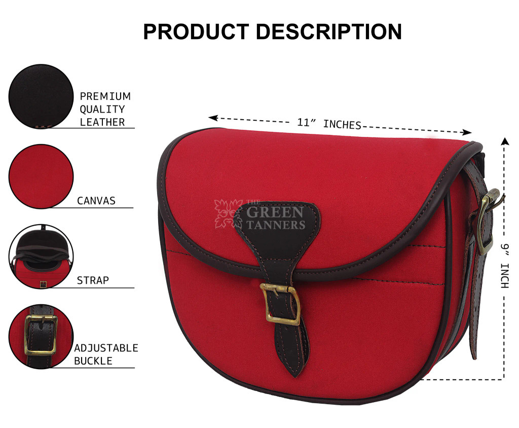 Leather Cartridge Bag, Canvas Cartridge Bag, Shooting Shells Bag, Shotgun Cartridge Bag, cartridge bag