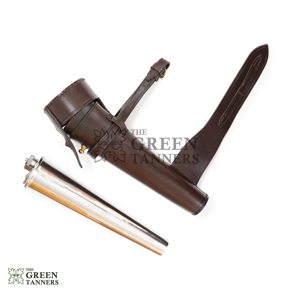 Hunting Flask with Case, Hunting Flask with Leather Case, Hunting Flask Bottle, hunting flask for saddle