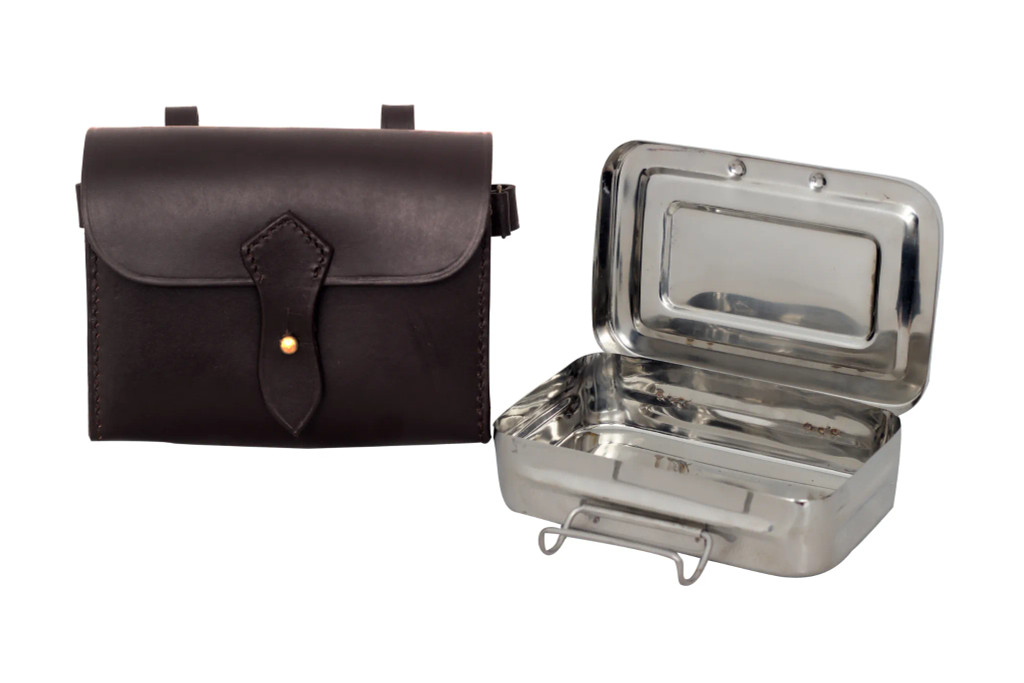 Sandwich Tin, Sandwich Tin with Leather Case