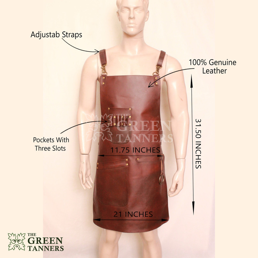 Leather Woodworking Apron, Leather Carpenters Apron