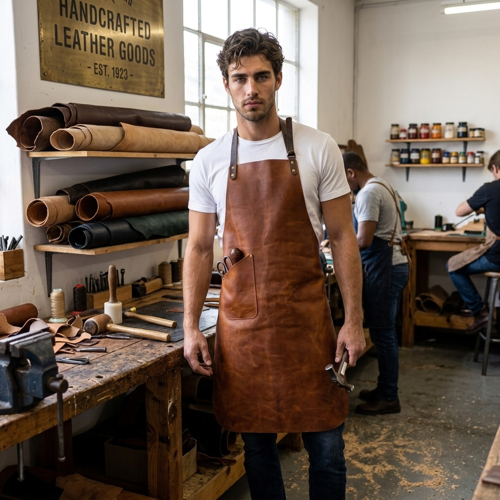 leather welding apron, leather woodwork apron, leather chef apron, leather carpenter apron, chef apron, leather butcher apron