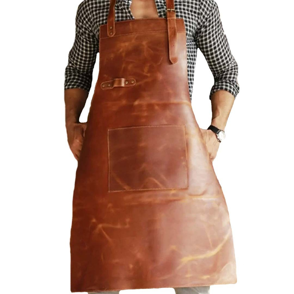 leather apron, butcher apron, leather butcher apron, work apron, apron for professional, Leather Work Apron 