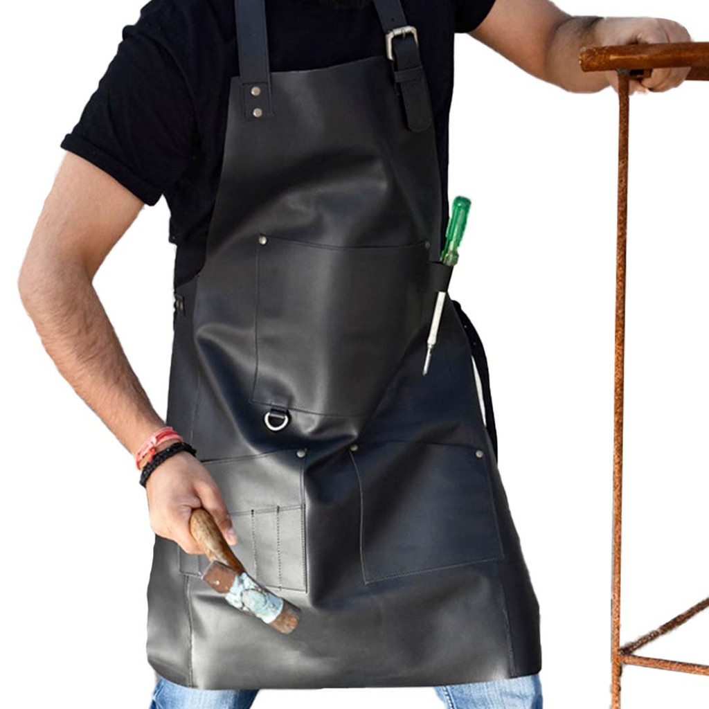 Leather Blacksmith Aprons, Leather Welding Apron, Leather Butcher Apron