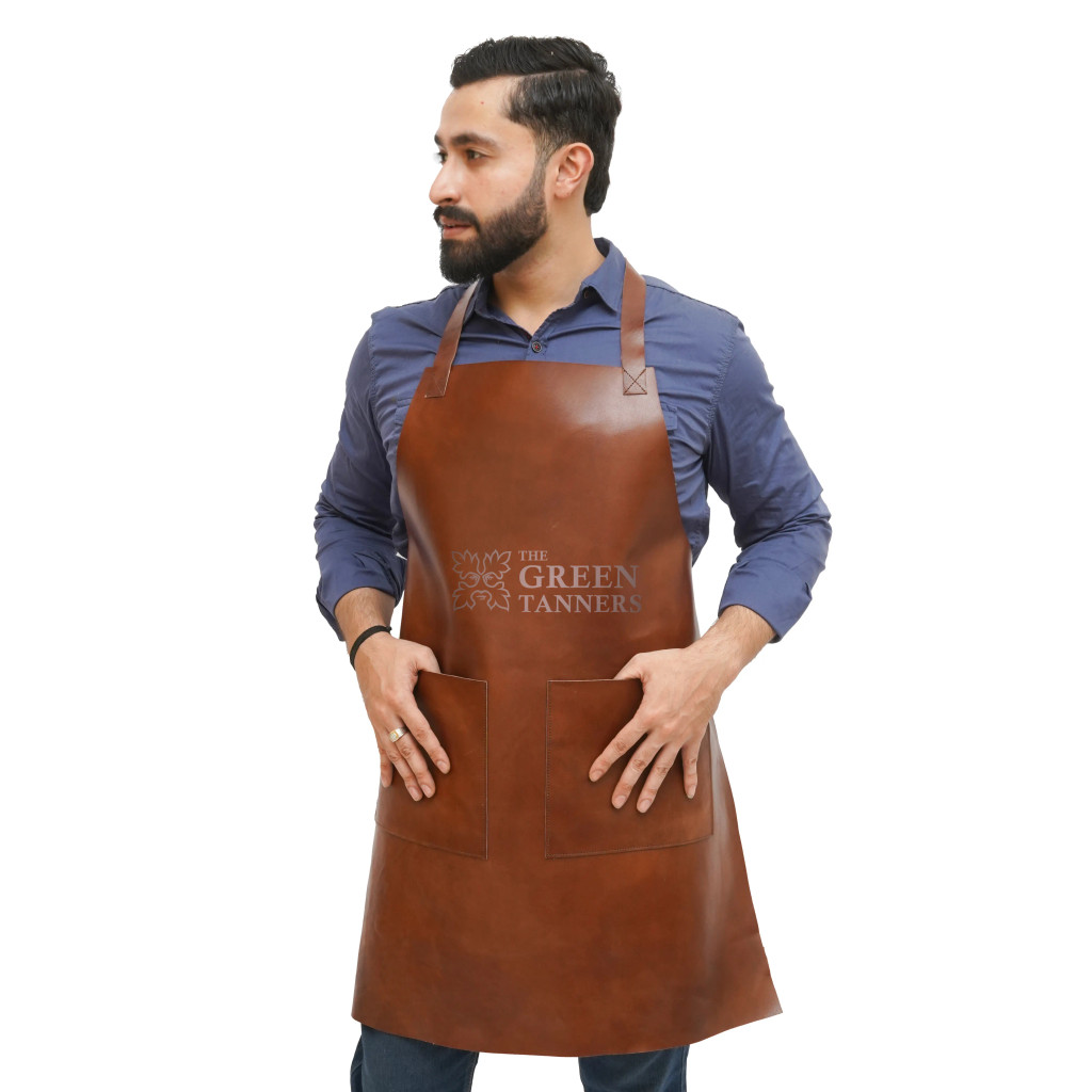 An actor using Butcher Apron Leather  - front image