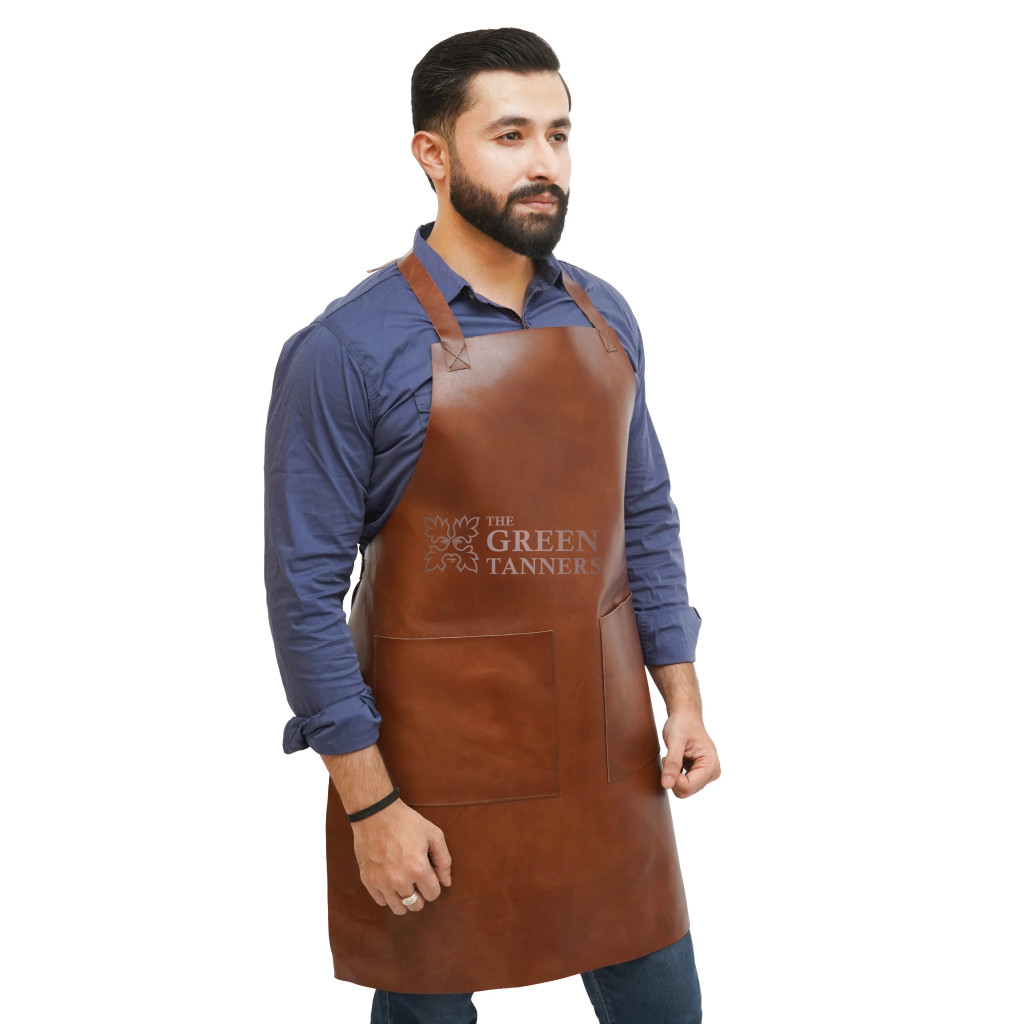 An actor using Butcher Apron Leather  - front image