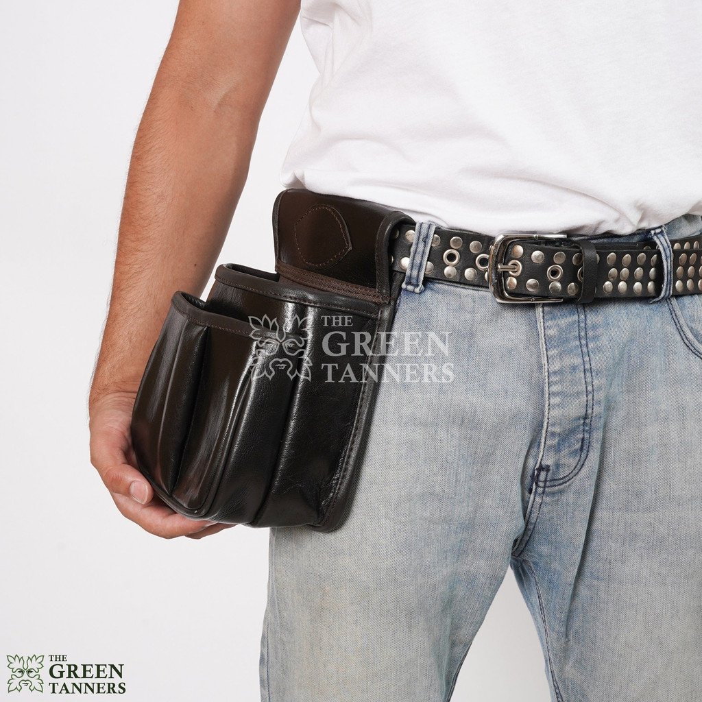 leather shooting bag, leather cartridge bag, shotgun shell holder, shotgun cartridge holder, shooting shell bag, canvas cartridge bag