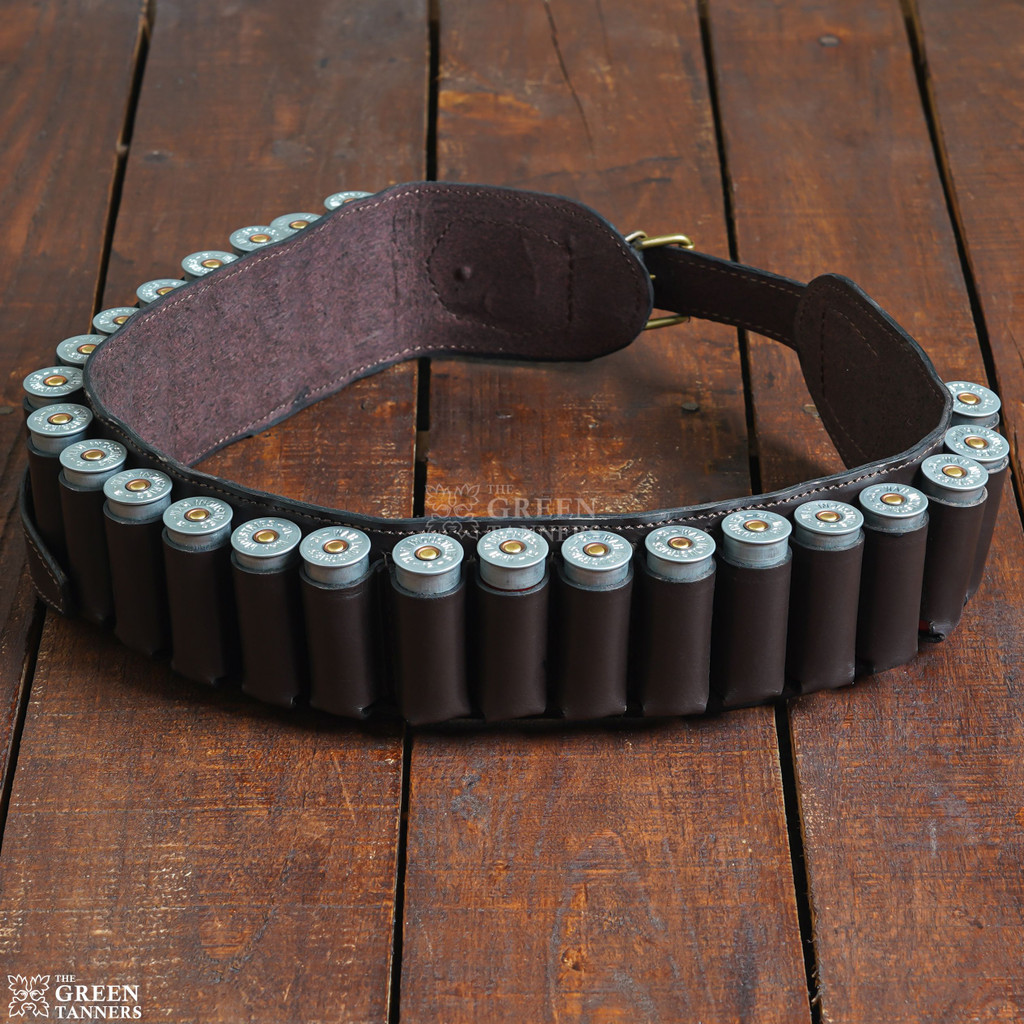 leather cartridge belt, shotgun shell holder, leather ammunition holder, shotgun cartridge belt