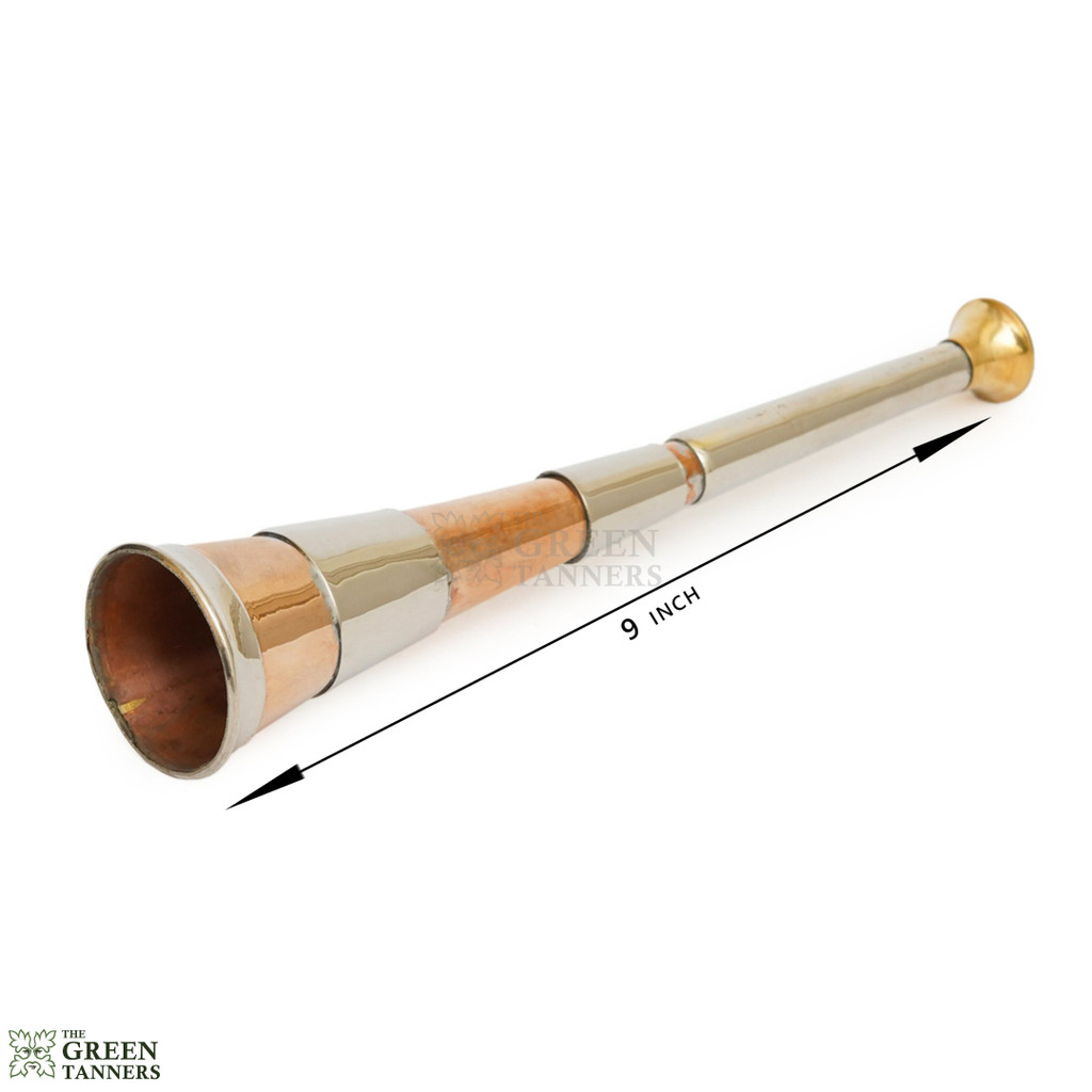 Fox hunting horn, Copper Hunting Horn, Hunting Horn with Brass Mouthpiece, fox hunting horn for sale