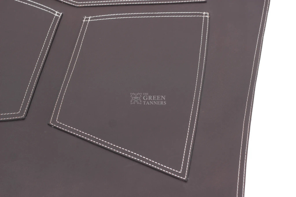 Black Leather Butcher Apron - front image