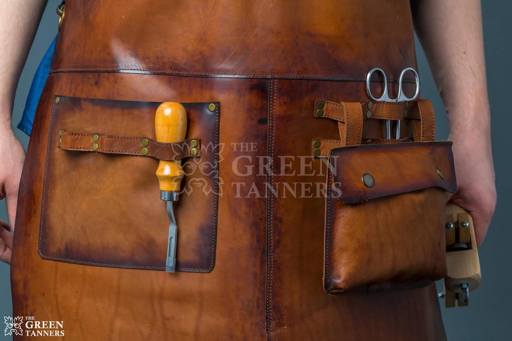 leather work apron, leather apron, professional leather apron