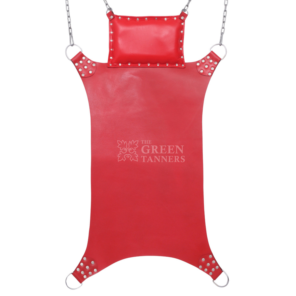 Genuine Leather Bondage Sex Swing  - Wide View