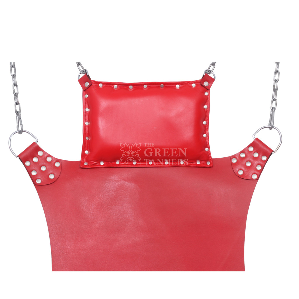 Genuine Leather Bondage Sex Swing  - Pillow View