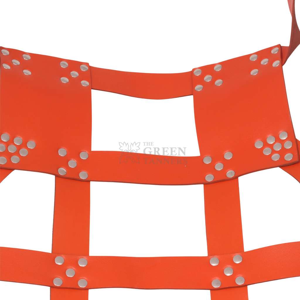six point leather swing with leg loop -  front  view, leather swing, leather sex swing, leather sex sling, leather bondage sex sling