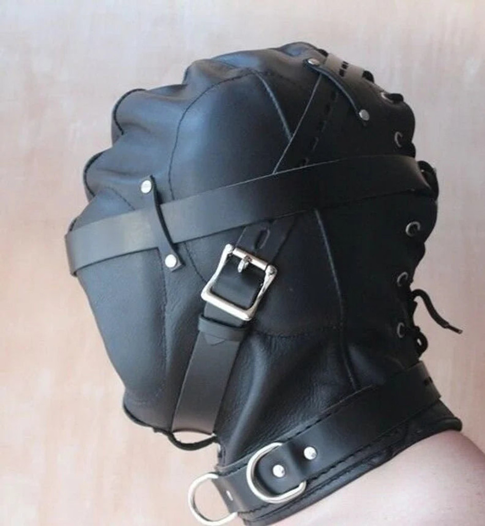 leather bondage hood, Leather BDSM Muzzle, Leather Muzzle, Leather Hood, BDSM Hood, Bondage Muzzle, leather pony play mask, bondage hood , bdsm muzzle, leather bondage hood, bdsm muzzle