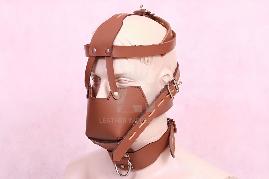 leather bondage hood, Leather BDSM Muzzle, Leather Muzzle, Leather Hood, BDSM Hood, Bondage Muzzle, leather pony play mask, bondage hood , bdsm muzzle, leather bondage hood, bdsm muzzle