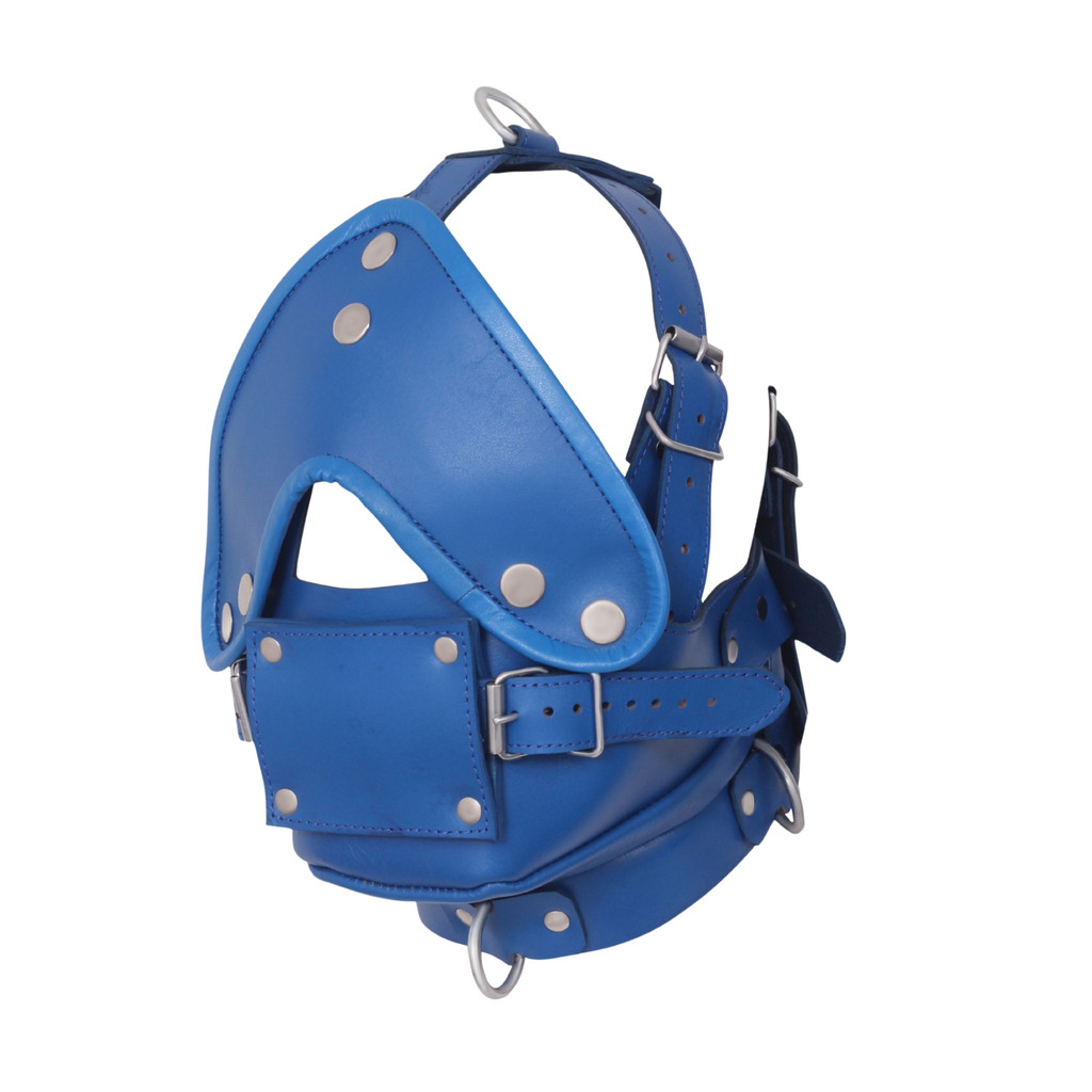 Face-Fitting Leather Muzzle Gag for BDSM Play