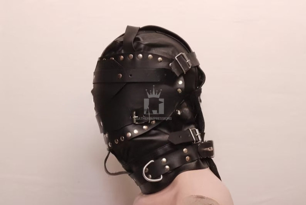 leather bondage hood, Leather BDSM Muzzle, Leather Muzzle, Leather Hood, BDSM Hood, Bondage Muzzle, leather pony play mask, bondage hood , bdsm muzzle, leather bondage hood, bdsm muzzle