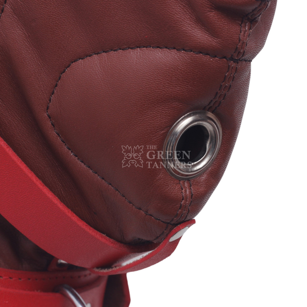BDSM Face Mask  Fetish Hood - Chin Close View